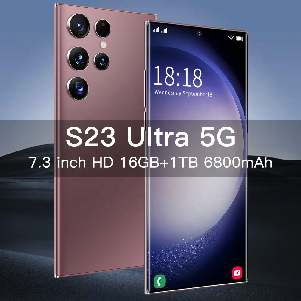 HOT SELLING S23 Ultra 12GB+512GB 24MP+64MP Android 13.0 Phone 5G LTE Original 6.7 inch MTK 9000 Smart Phone Excellent Quality